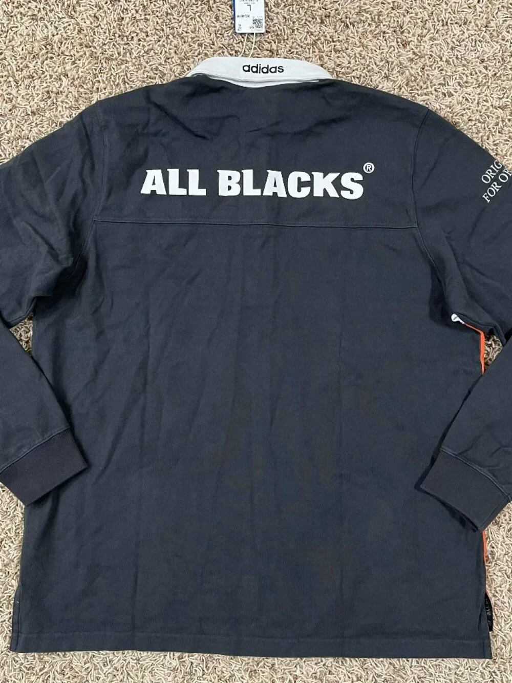 Adidas Originals & All Blacks Men’s Heritage Rugby Polo Shirt, Size Large (New)